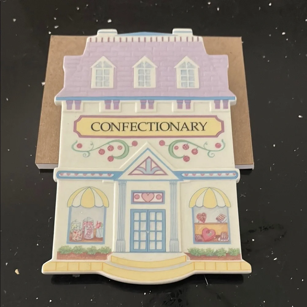 SET/4 Lenox Spice Village Vintage c1992 Porcelain Trivets Cottagecore Victorian - Picture 2 of 11